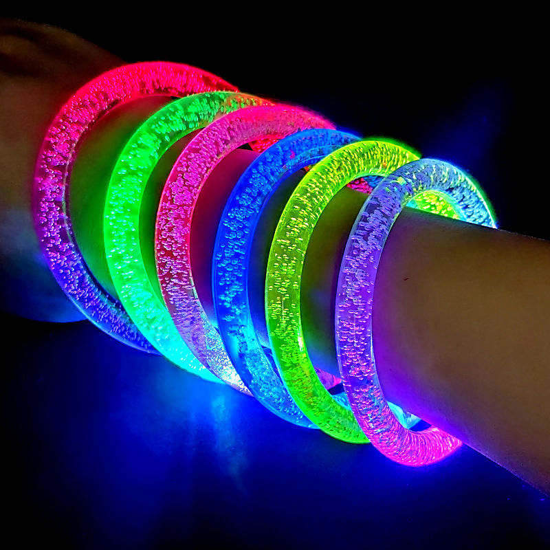 10Pcs Acrylic Luminous Bracelet