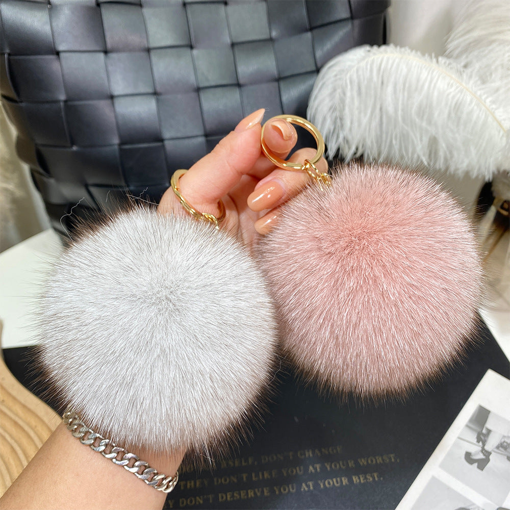 9cm Fur Ball Keychain