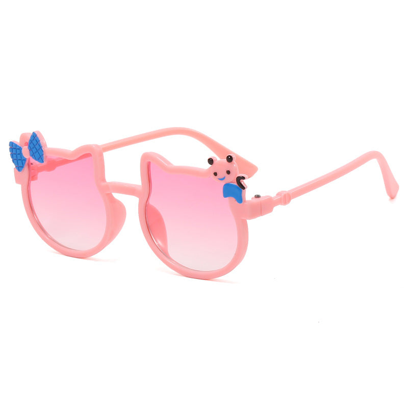 Wholesale PC Cute Cat Bow Knot Kids Sunglasses