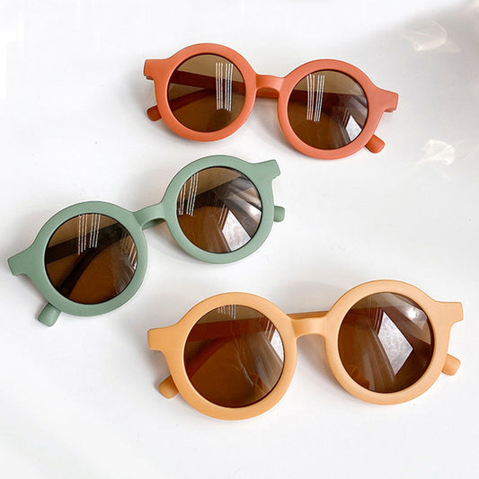 Wholesale UV Protection Cute Cartoon Round Frame PC Kids Sunglasses