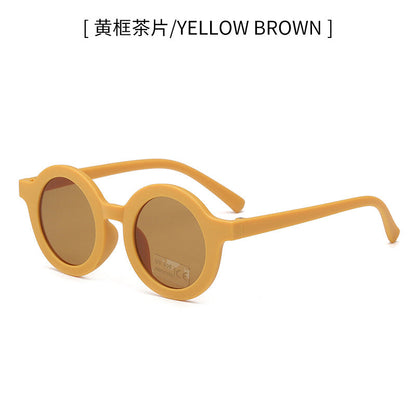 Wholesale UV Protection Cute Cartoon Round Frame PC Kids Sunglasses