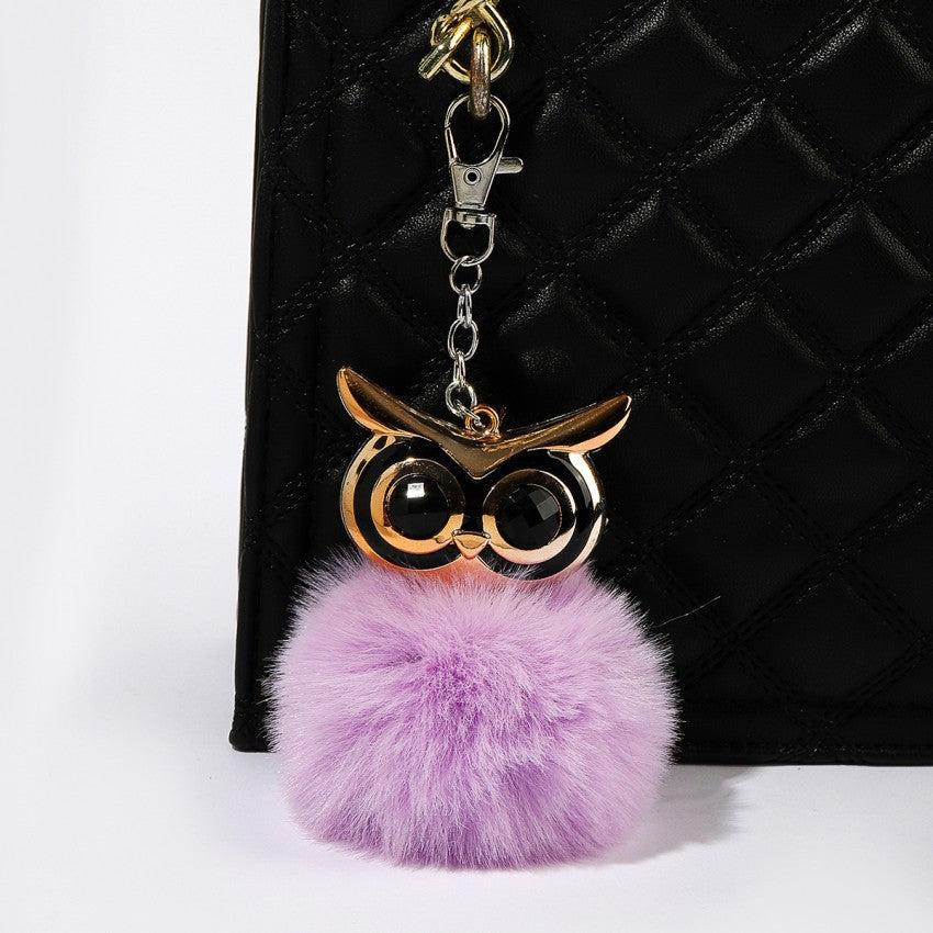 Acrylic Owl Plush Keychain