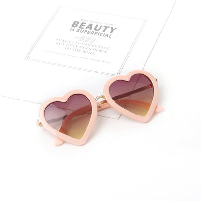 Wholesale Heart Colorful Gradient Kids Sunglasses AC