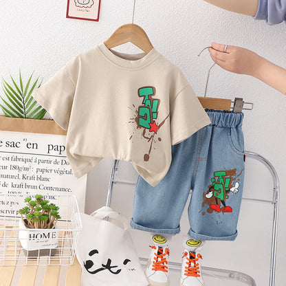 Wholesale Kids Letter Short Sleeve Baby Clothes