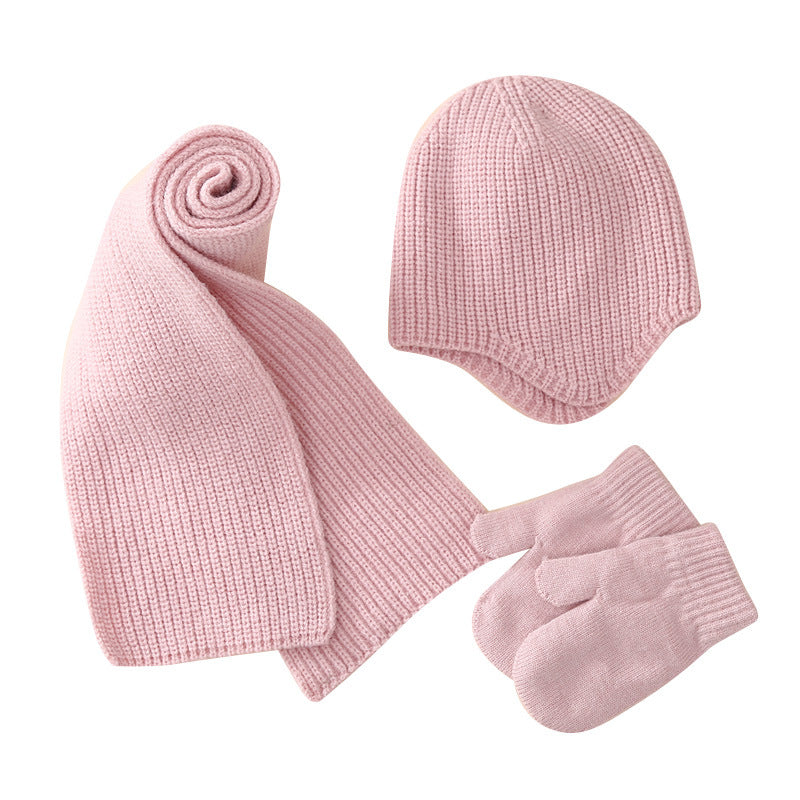 Wholesale Winter Baby Warm Hat Gloves Scarf Set