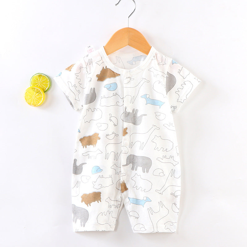 Wholesale Newborn Short Sleeve Thin Cotton Baby Onesies