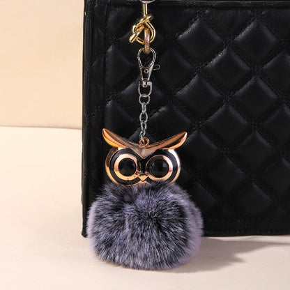 Acrylic Owl Plush Keychain