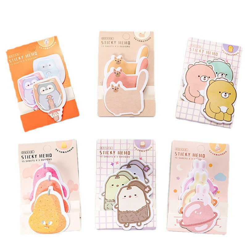 10 PCS Cute Cartoon Paper Sticky Notes