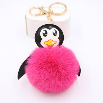 Antarctic Cute Baby Penguin Plush Ball Pendant Keychain