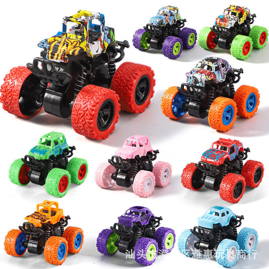 Wholesale of Children's Toys, Four-wheel Drive Inertia Stunt Plastic Off-road Vehicles