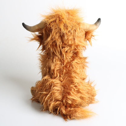 Wholesale PP Cotton Real Scottish Highland Cow Plush Doll