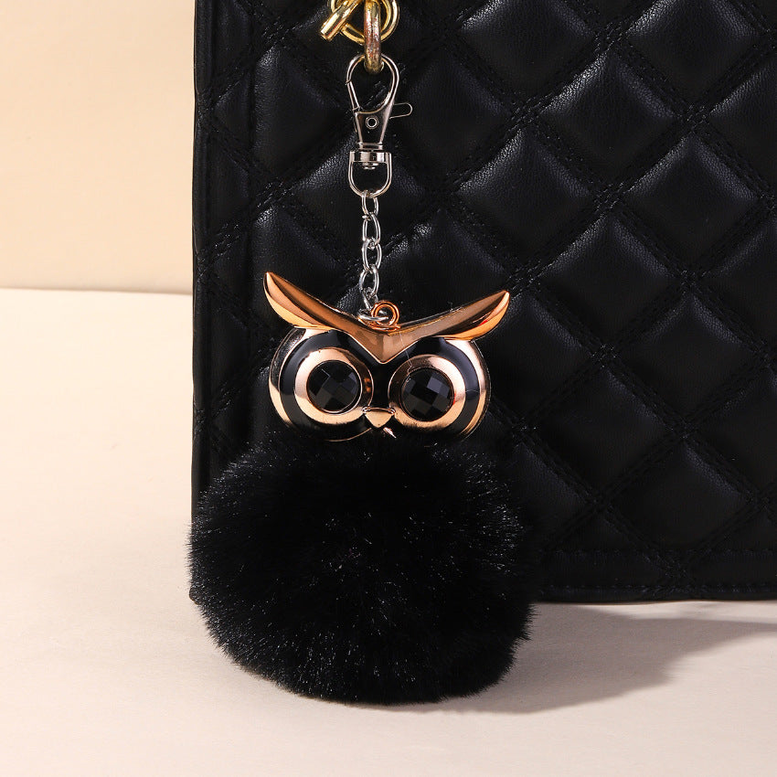 Acrylic Owl Plush Keychain