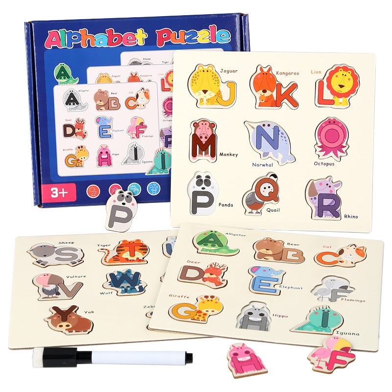 Wholesale of 155 Children's Early Childhood Education Puzzle Three-dimensional Pieces and 180 Creative Puzzle Toys, Wooden Puzzle Pieces