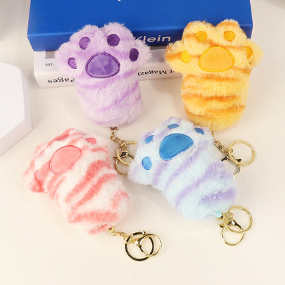 4PCS Cartoon Three-dimensional Plush Bear Paw Pendant Candy