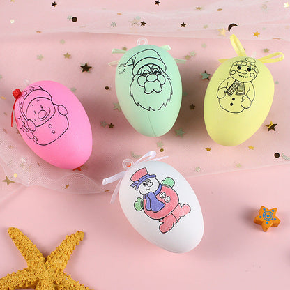 5 Sets Easter Plastic Eggs DIY Children's Graffiti Eggs