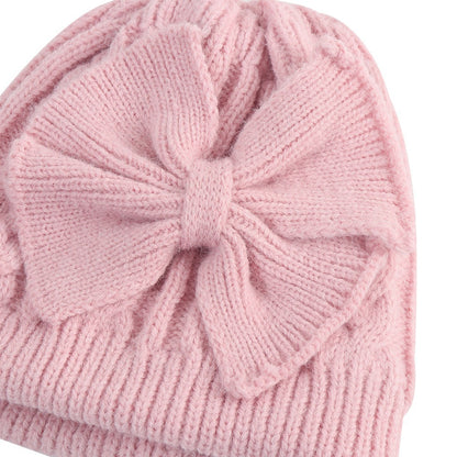 Wholesale Winter New Thickened Children's Butterfly Woolen Knitted Hat