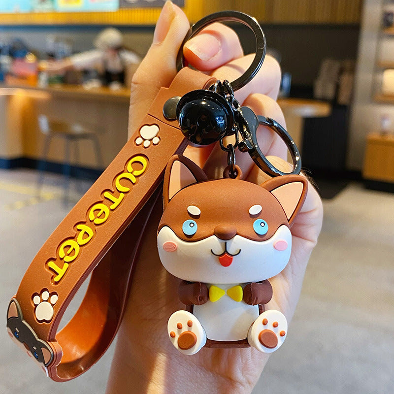 \Cartoon PVC Soft Glue Puppy Keychain Cute Keychain