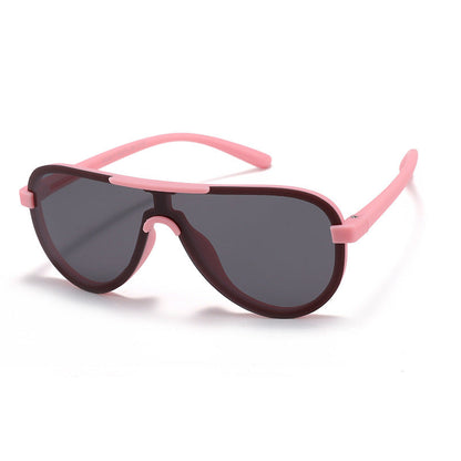 Wholesale Large Frame Children's Silicone One-Piece Sunglasses