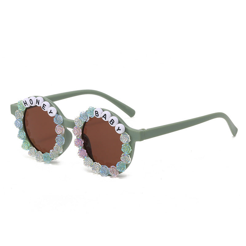 Wholesale PC Happy Day Flower Kids Sunglasses