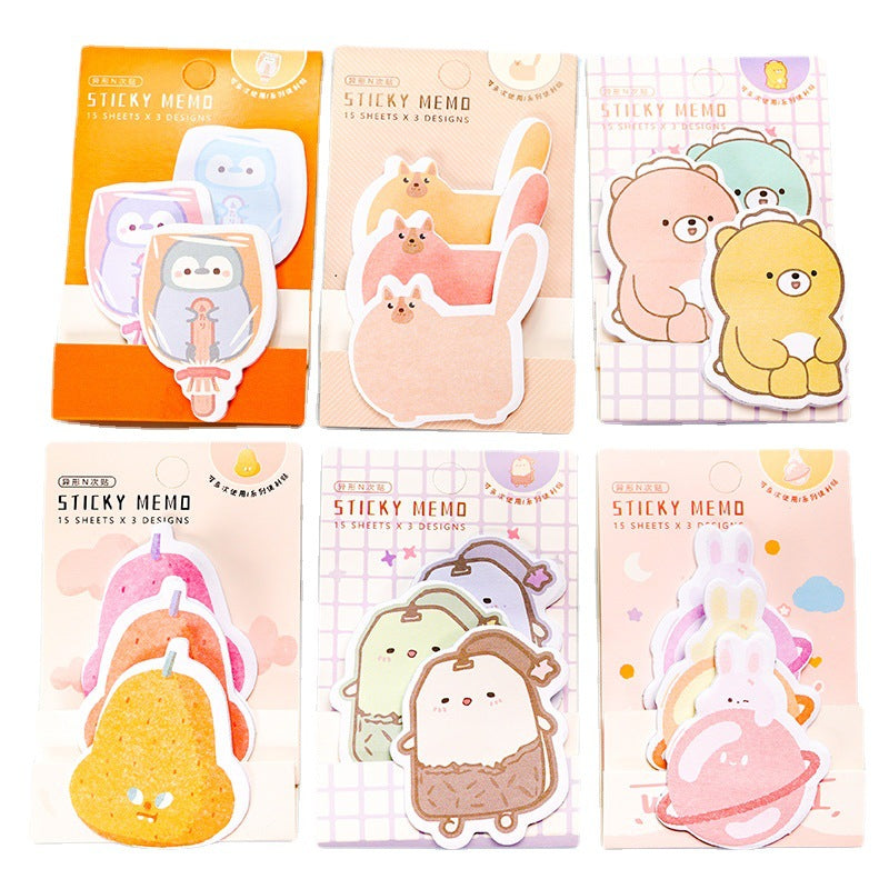 10 PCS Cute Cartoon Paper Sticky Notes