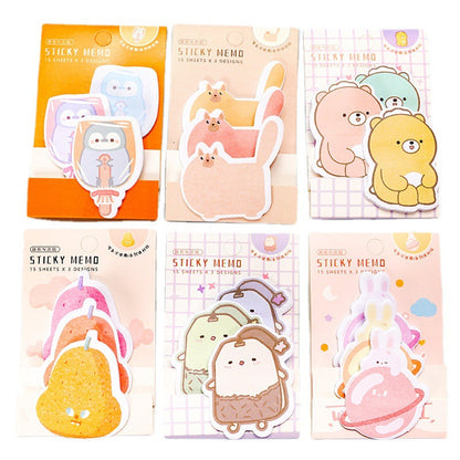 10 PCS Cute Cartoon Paper Sticky Notes