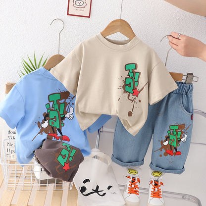 Wholesale Kids Letter Short Sleeve Baby Clothes