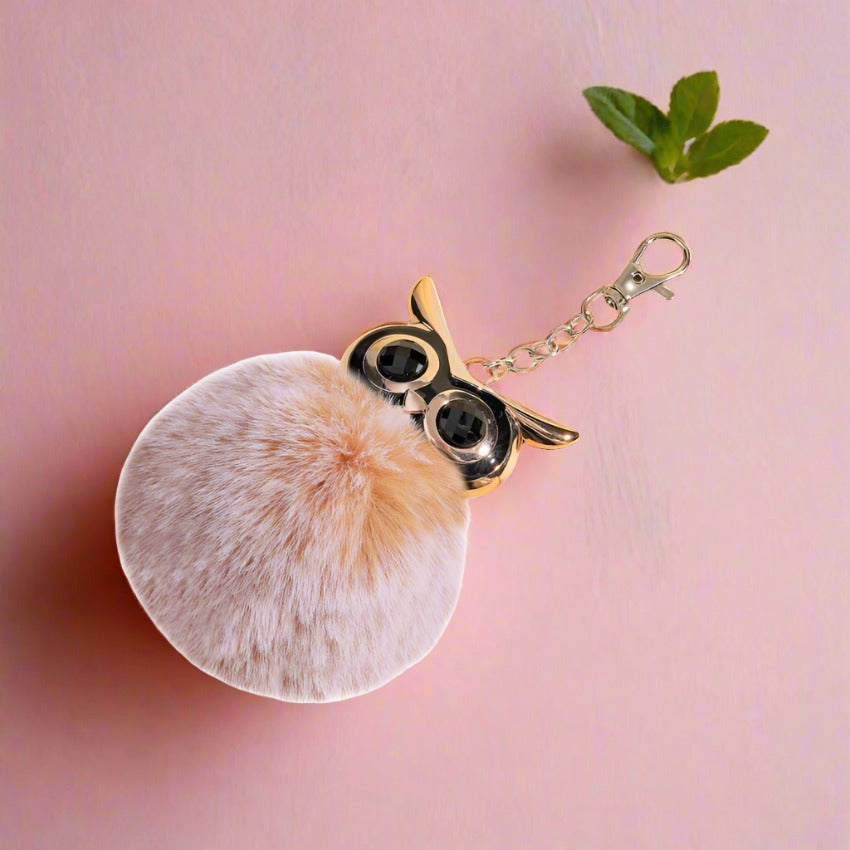 Acrylic Owl Plush Keychain