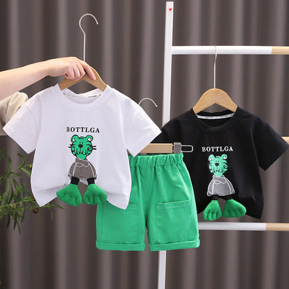 Wholesale Kids Short Sleeve Sports Cotton Set