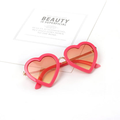 Wholesale Heart Colorful Gradient Kids Sunglasses AC