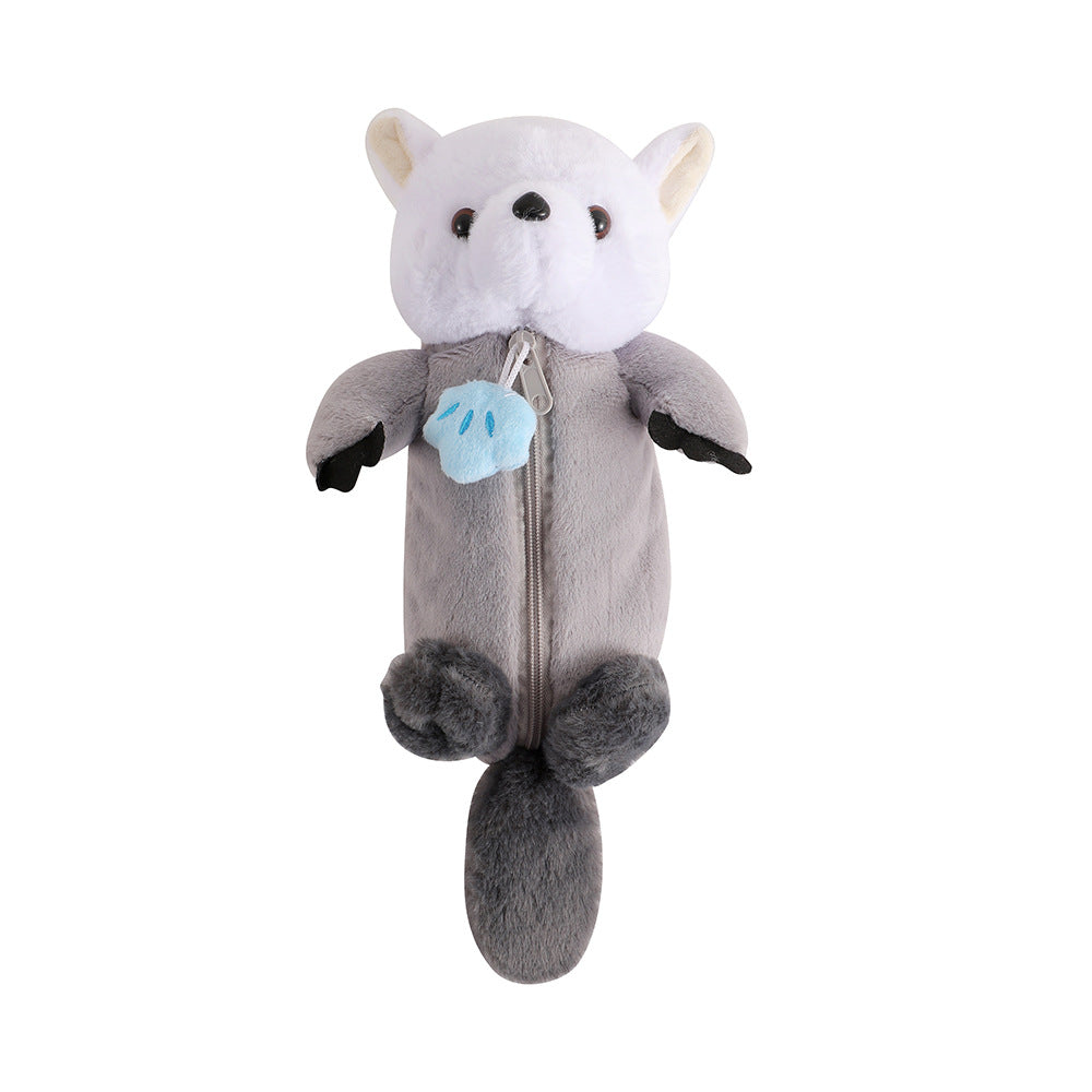 Animal Shape Plush and Cute Decompression Doll Stationery Pencil Bag