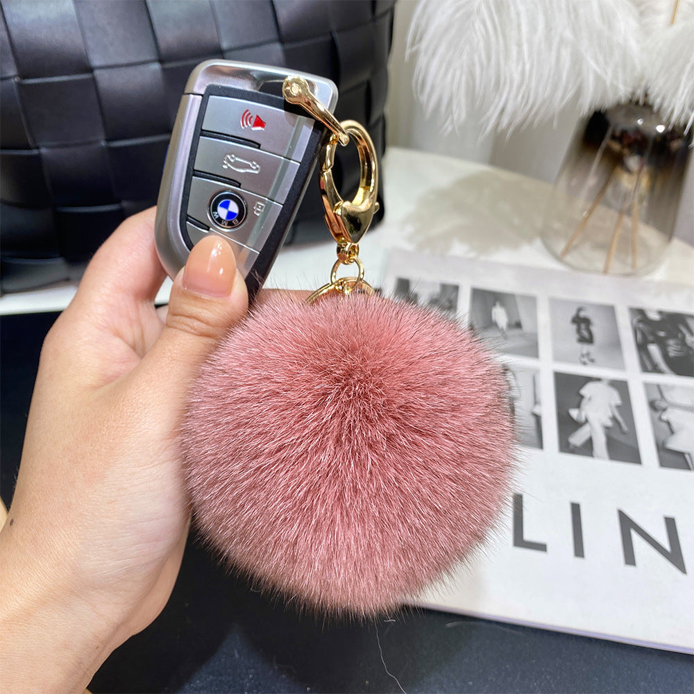 9cm Fur Ball Keychain