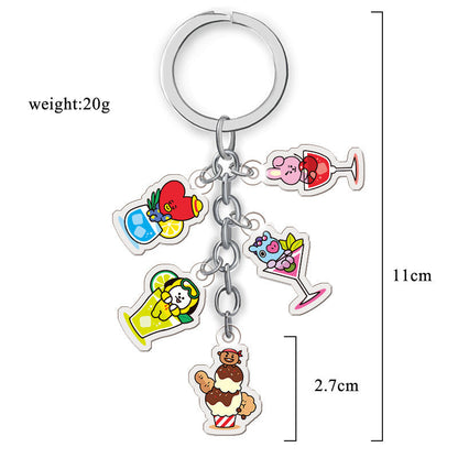 Animation Peripherals Cartoon Cute Acrylic Keychain