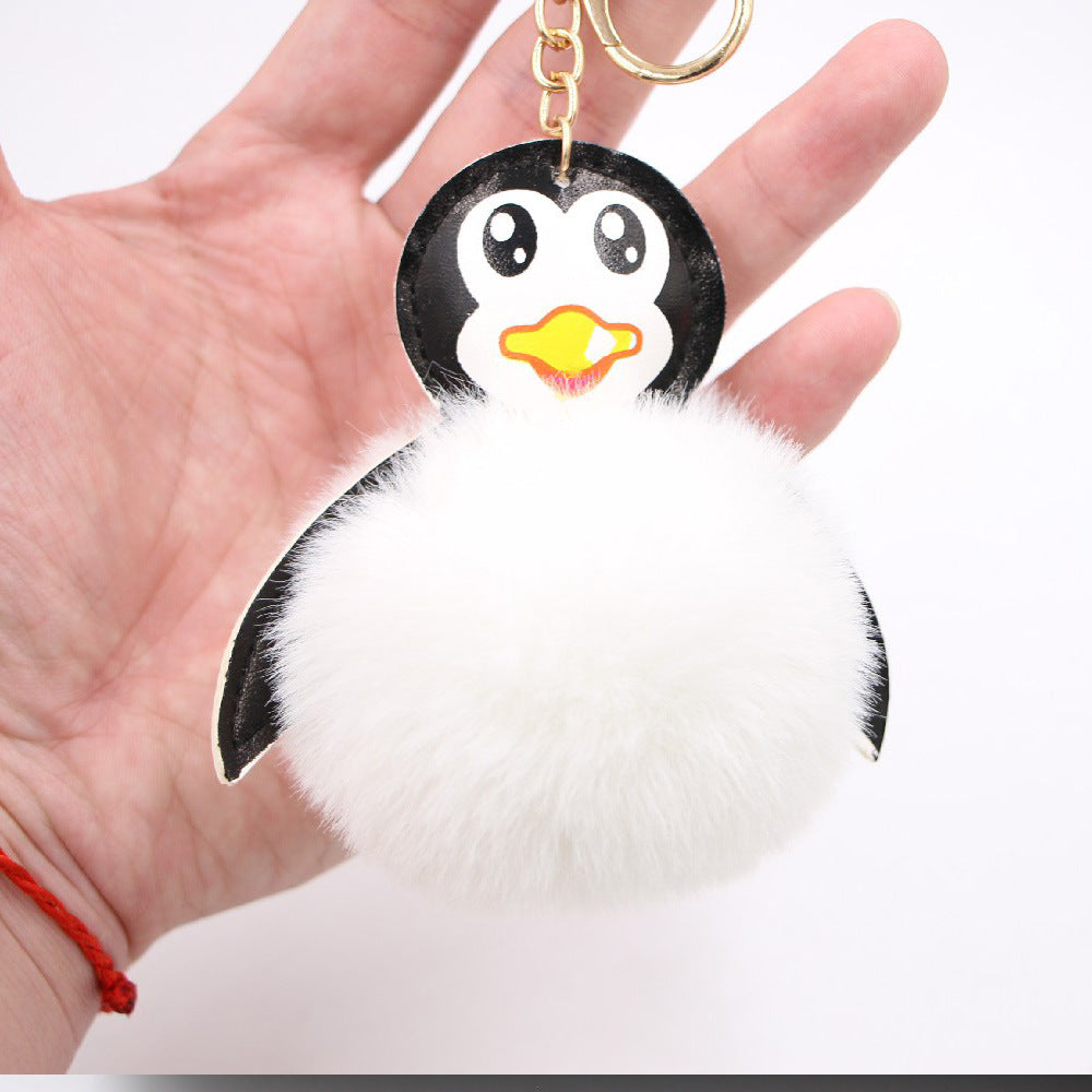 Antarctic Cute Baby Penguin Plush Ball Pendant Keychain