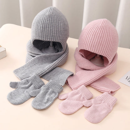 Wholesale Winter Baby Warm Hat Gloves Scarf Set