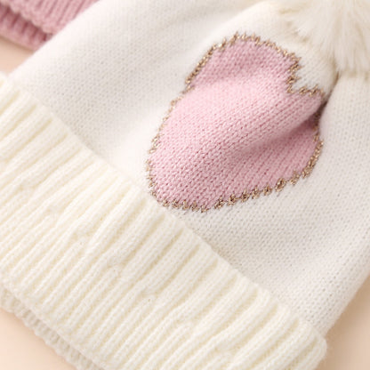 Wholesale Winter Baby Knitted Hat Jacquard Love Hat