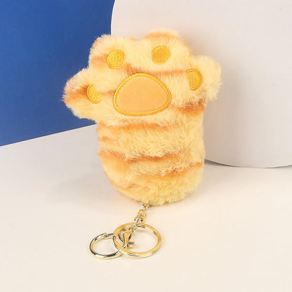 4PCS Cartoon Three-dimensional Plush Bear Paw Pendant Candy