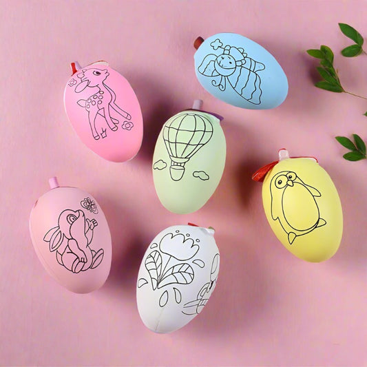 5 Sets Easter Plastic Eggs DIY Children's Graffiti Eggs