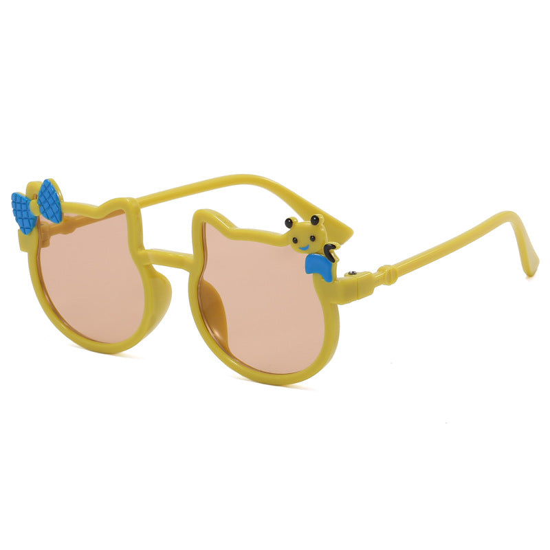 Wholesale PC Cute Cat Bow Knot Kids Sunglasses