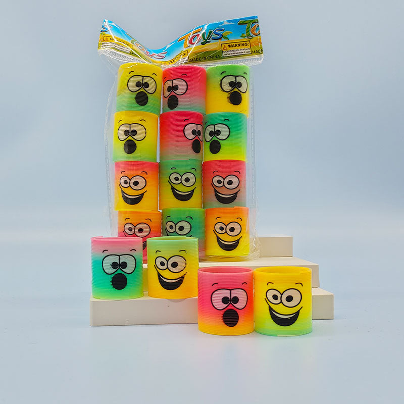 Wholesale Smiling Face Folding Rainbow Circle Plastic Toys