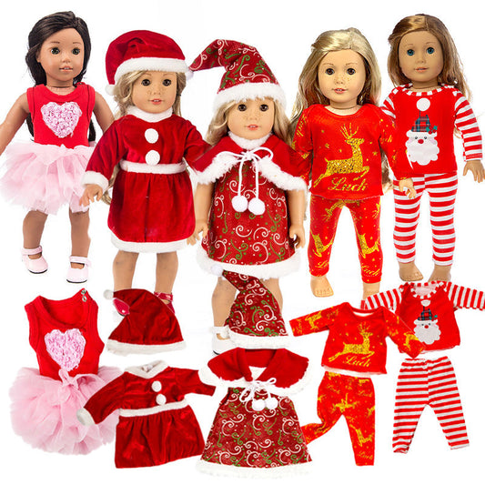 Wholesale of 45cm Christmas Doll Fabric Clothing