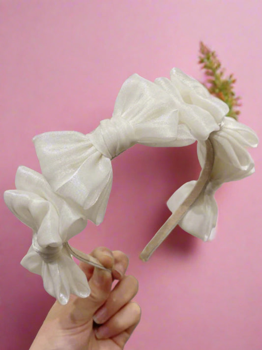 All Dressed Up Black Bows Tulle Headband