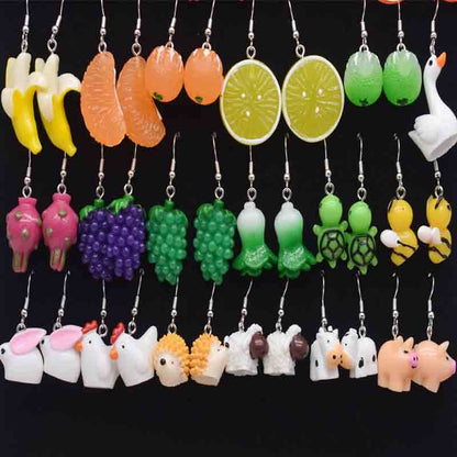 Animals Fruits Vegetables Themed Earrings