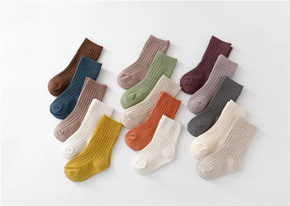 5 Pairs/lot Soft Cotton Blend Children's Socks