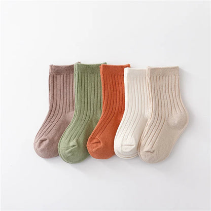 5 Pairs/lot Soft Cotton Blend Children's Socks