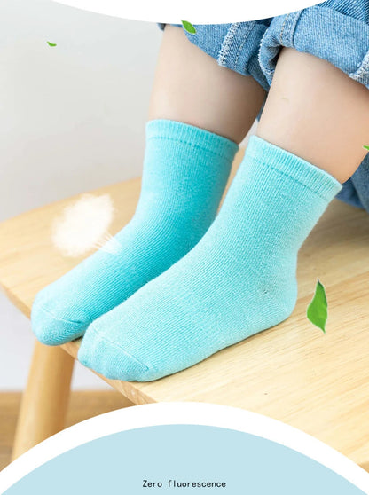 6 Pairs/Lot Kids Anti-slip Cotton Socks - Spring/Autumn