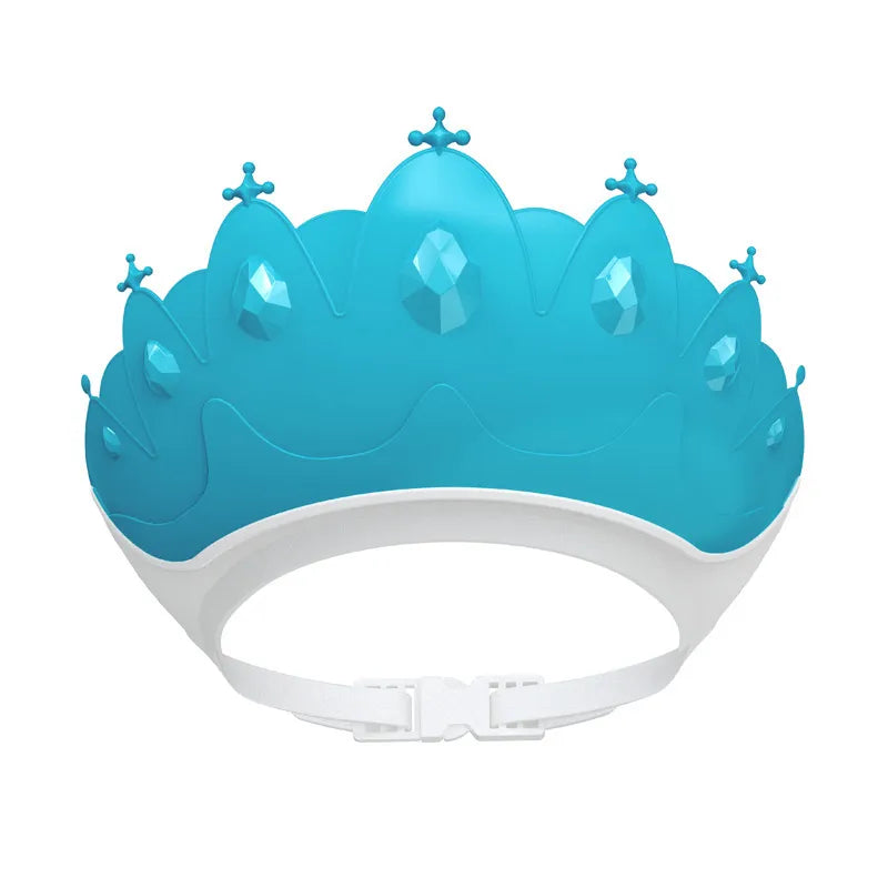 Adjustable Kids Shower Cap: Cartoon Crown Design