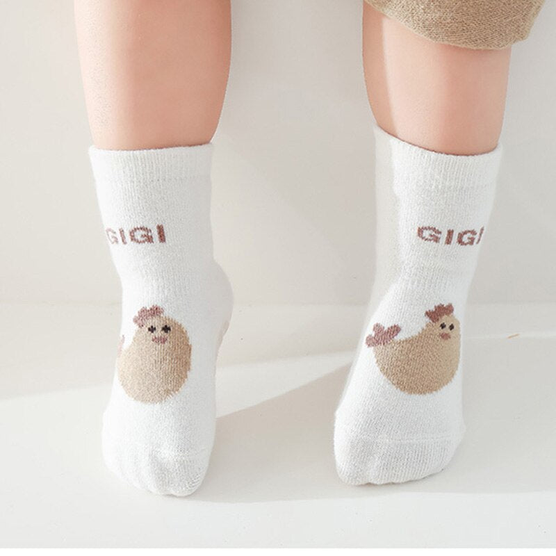 Anti Slip Floor Socks With Cute Cartoon  For Girls Boys