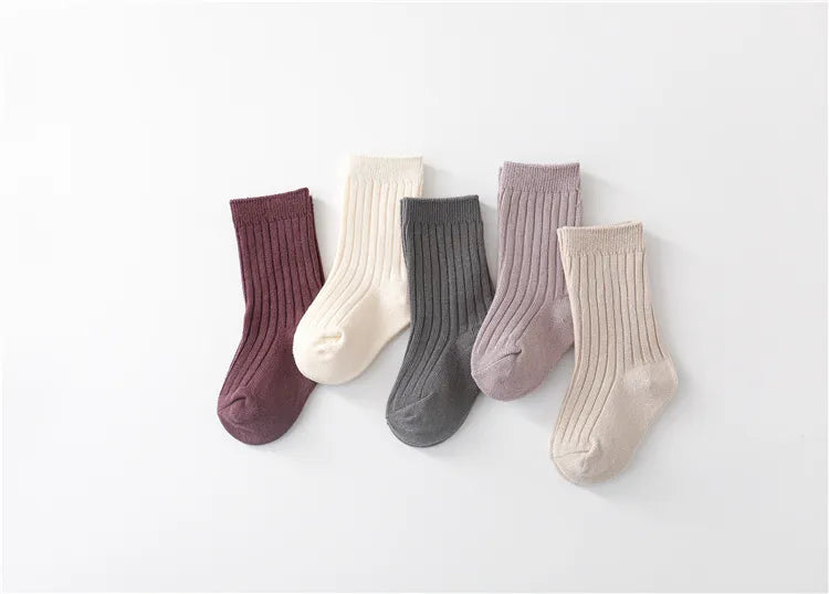 5 Pairs/lot Soft Cotton Blend Children's Socks