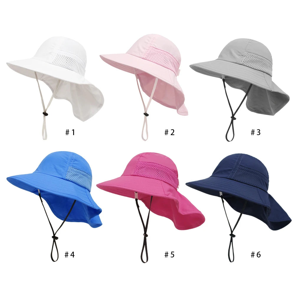 Adjustable Bucket Hat: Beach Sun Protection for Kids