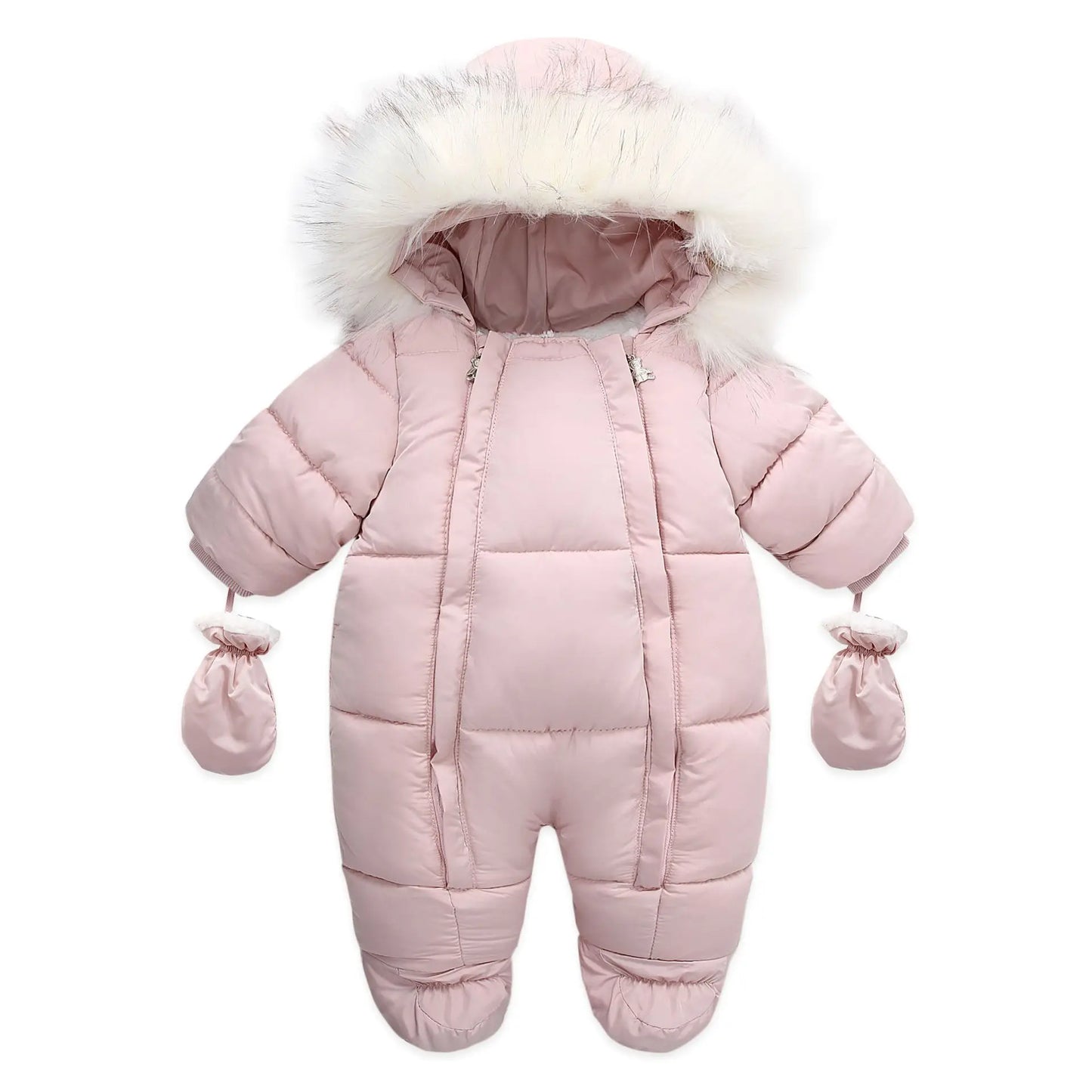 Winter Baby Jumpsuit: Warm Hooded Fleece Rompers